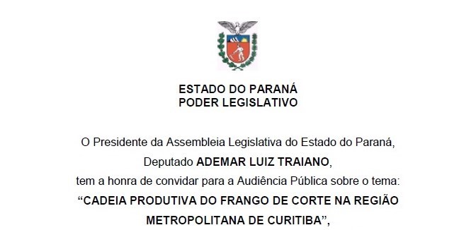 Bloco da Agricultura Familiar realiza Audiência sobre o Frango de Corte