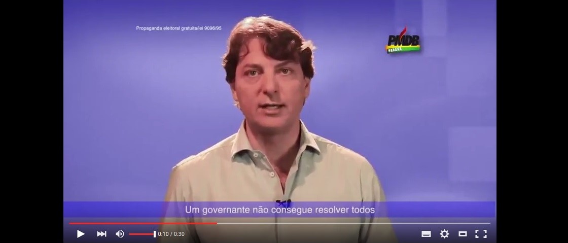 Anibelli Neto fala sobre as eleições municipais na propaganda do PMDB