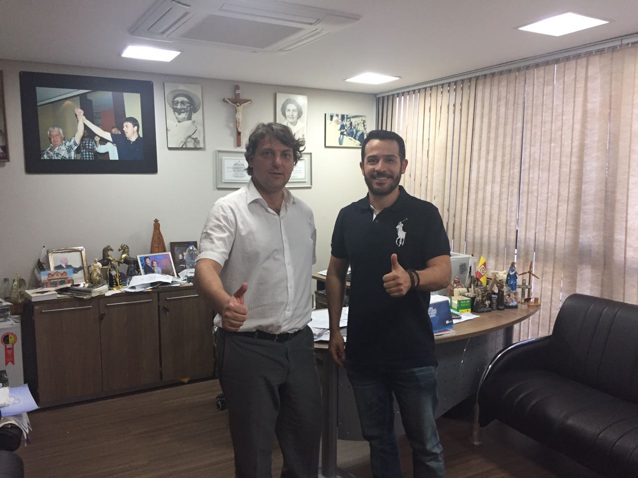 Anibelli recebe visita do vereador de Santo Antônio do Sudoeste Cláudio do Carmo