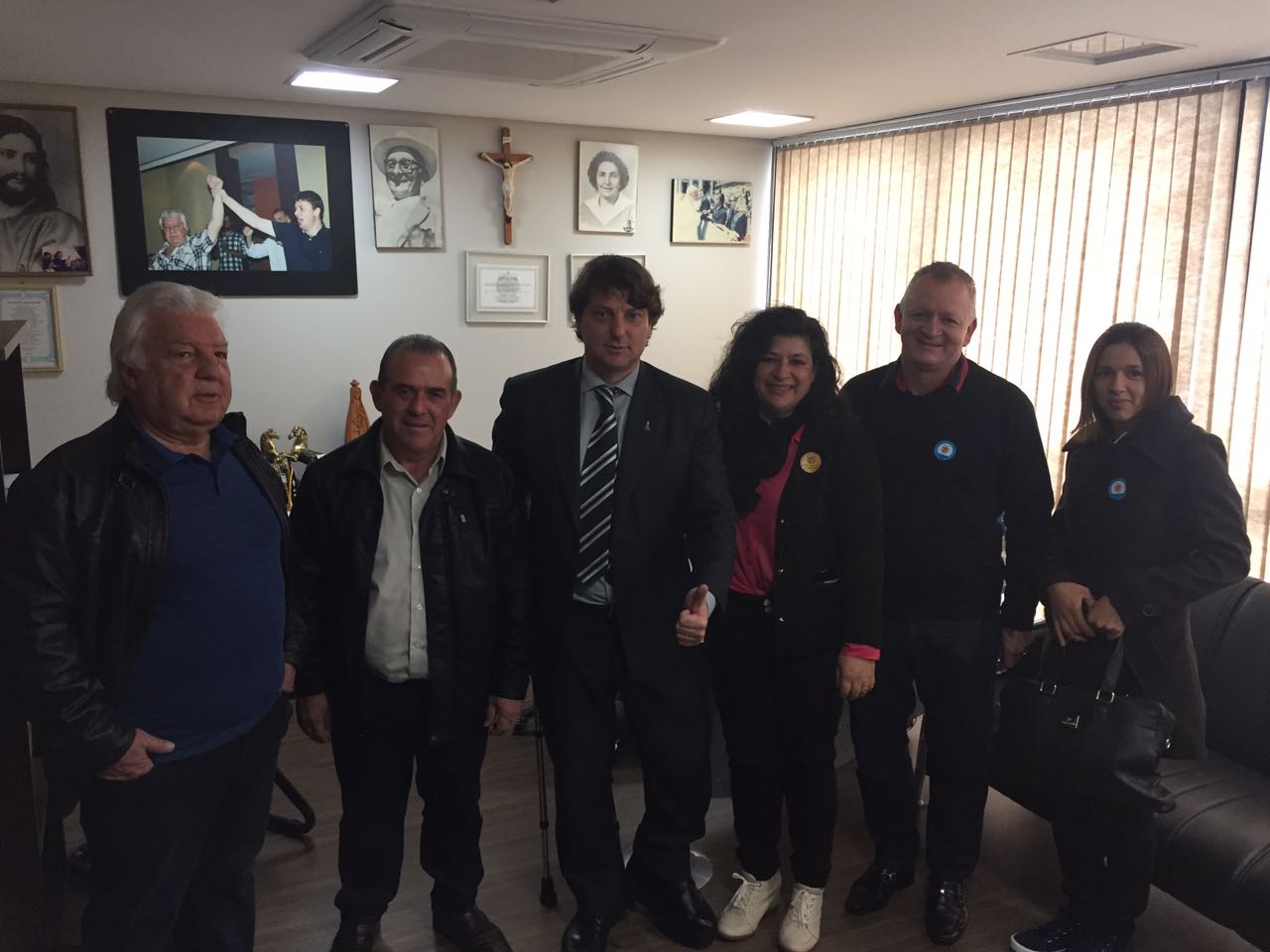 Visita do Prefeito José Reinoldo e a Presidente da Câmara de Vereadores Clarice Nunes de Santa Maria do Oeste.