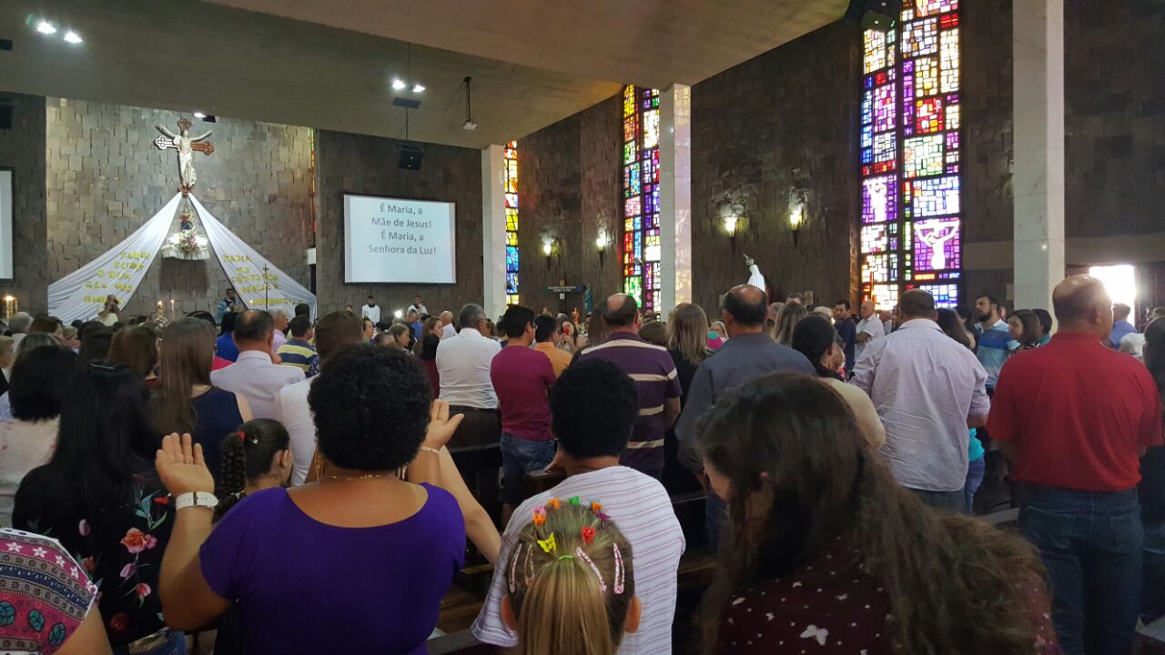 Santa Missa em louvor à Padroeira de Clevelândia Nossa Senhora da Luz.