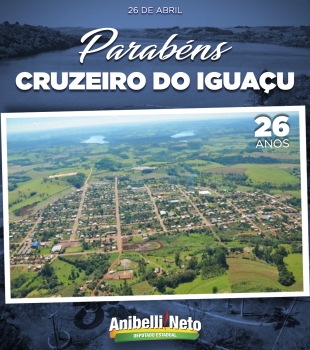 Parabéns à População de Cruzeiro do Iguaçu