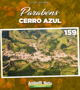 Parabéns à população de Cerro Azul