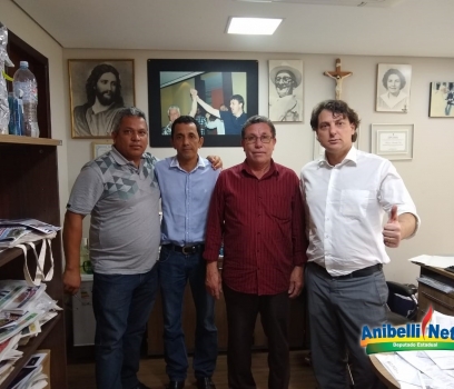 Anibelli Neto recebeu os vereadores do MDB do município de Santa Mônica.