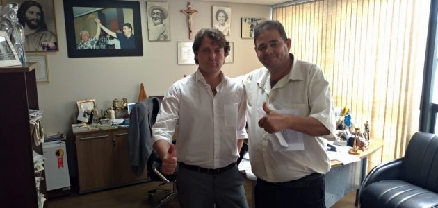 Anibelli Neto recebe a visita do presidente da Câmara de Santa Isabel do Ivaí, seu companheiro emedebista Sidney do Ônibus.