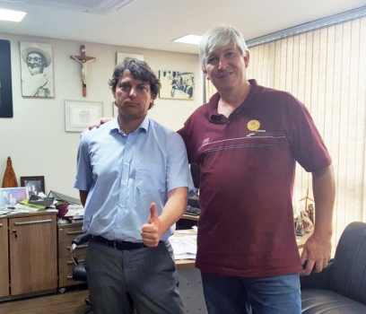 Prefeito Kurt de Porto Vitoria visita Anibelli Neto.  