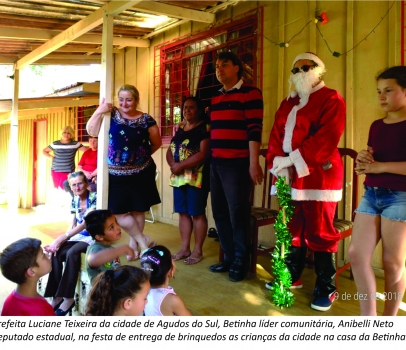 NATAL ANTECIPADO PARA AS CRIANÇAS DE AGUDOS DO SUL.