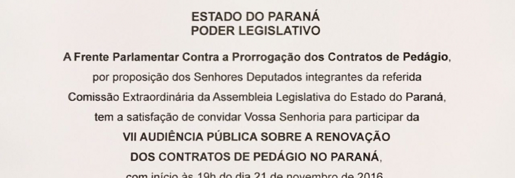 Deputados fazem audiência na Lapa para discutir pedágio