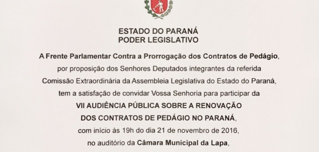 Deputados fazem audiência na Lapa para discutir pedágio