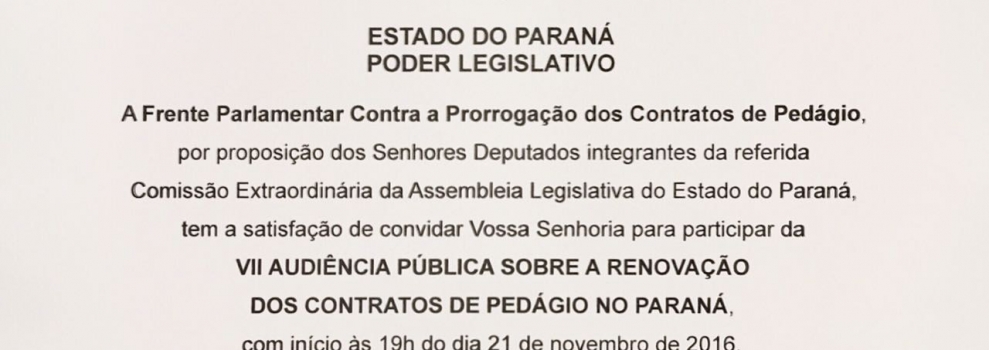 Deputados fazem audiência na Lapa para discutir pedágio