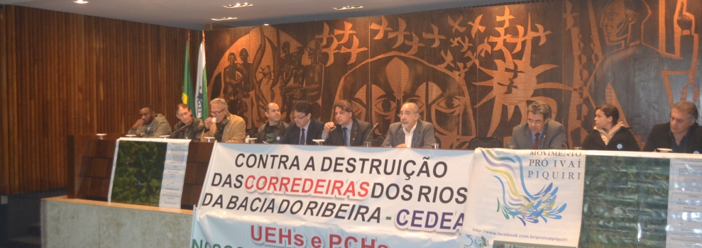 Anibelli Neto participa da Audiência Pública sobre PCH’s – Pequenas Centrais Hidrelétricas ao longo do Vale da Ribeira.