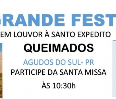 Anibelli Neto marca presença na Grande Festa dos Queimados na Cidade de Agudos do Sul por 13 anos consecutivos.