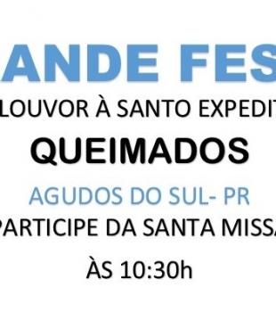 Anibelli Neto marca presença na Grande Festa dos Queimados na Cidade de Agudos do Sul por 13 anos consecutivos.