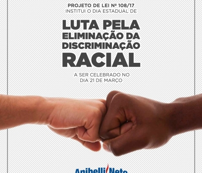 Assembleia aprova projeto de Anibelli Neto que institui Dia Estadual contra a discriminação racial no Paraná