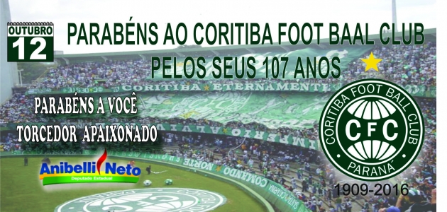 Parabéns Coritiba pelos seus 107 anos