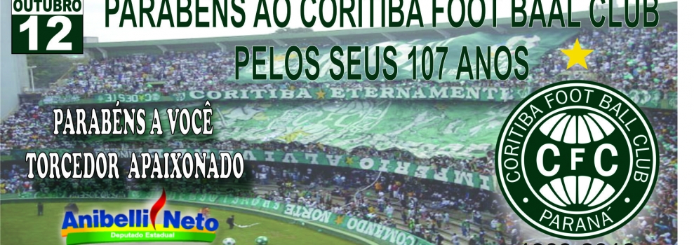 Parabéns Coritiba pelos seus 107 anos