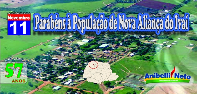 Parabéns à População de Nova Aliança do Ivaí