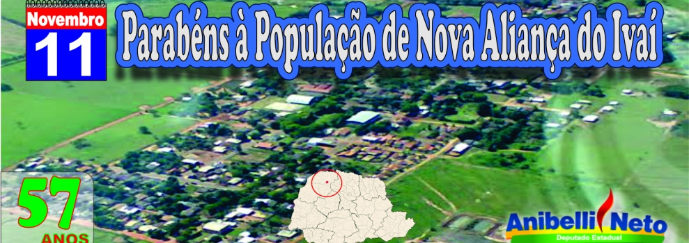 Parabéns à População de Nova Aliança do Ivaí