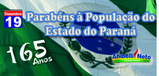 Parabéns à População do Estado do Paraná
