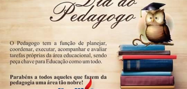 Parabéns aos Pedagogos pelo seu dia
