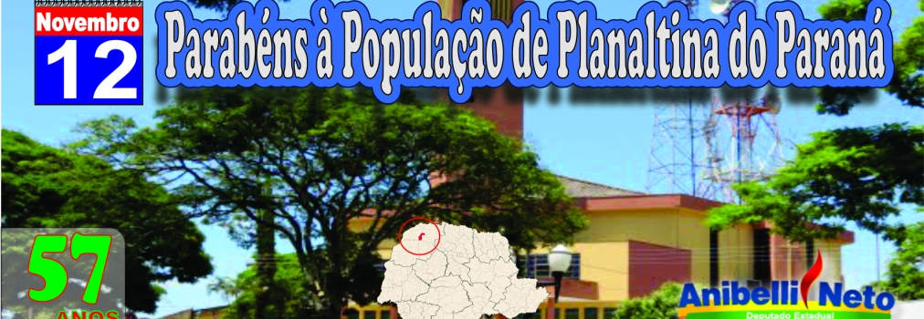 Parabéns à População de Planaltina do Paraná