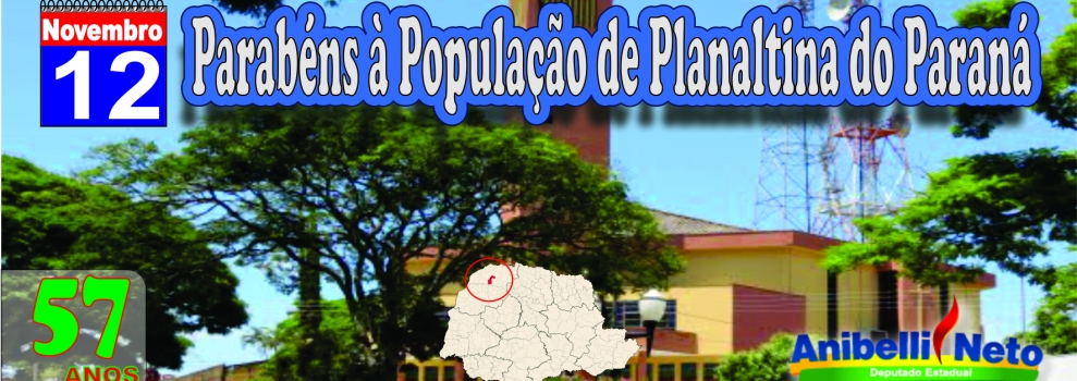 Parabéns à População de Planaltina do Paraná