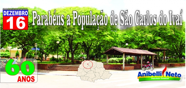 Parabéns São Carlos do Ivaí