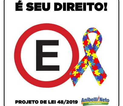 Assembleia derruba veto a projeto de Anibelli Neto e autistas terão placas indicativas em estacionamentos