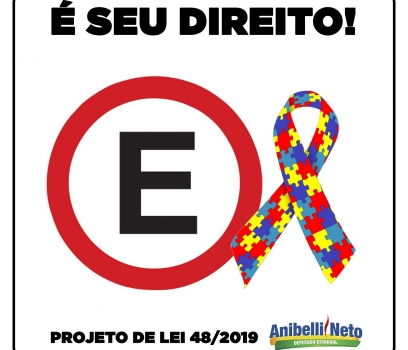 Assembleia derruba veto a projeto de Anibelli Neto e autistas terão placas indicativas em estacionamentos