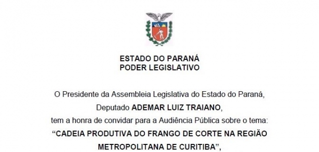 Bloco da Agricultura Familiar realiza Audiência sobre o Frango de Corte