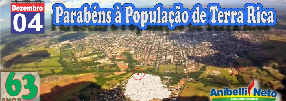 Parabéns à População de Terra Rica