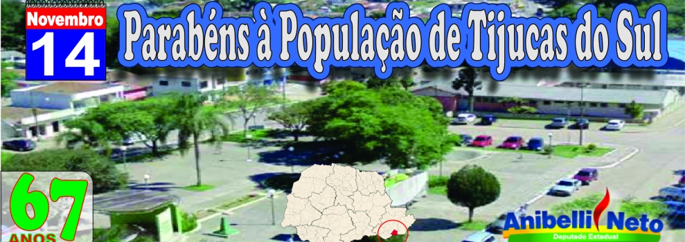 Parabéns à População de Tijucas do Sul.