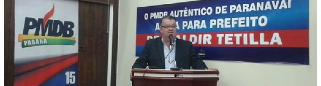 Dr. Valdir Tetilla é candidato à Prefeito em Paranavaí