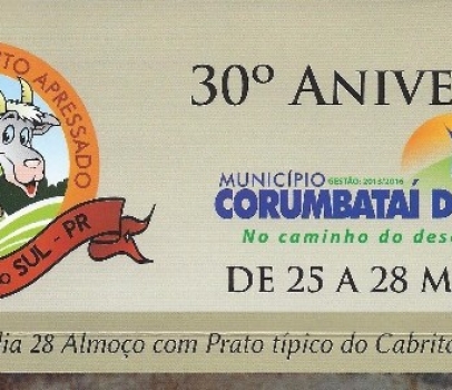 Anibelli Neto marca presença  na 30º festa do Cabrito Apressado em comemoração ao Aniversário da Cidade de Corumbataí do Sul.  