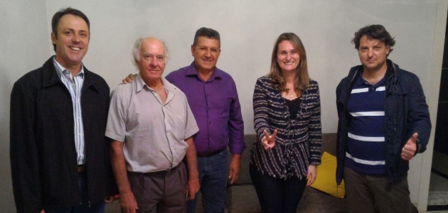 Anibelli Neto com amigos de Ângulo e a Prefeita Marcia de Flórida.