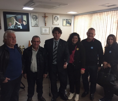 Visita do Prefeito José Reinoldo e a Presidente da Câmara de Vereadores Clarice Nunes de Santa Maria do Oeste.