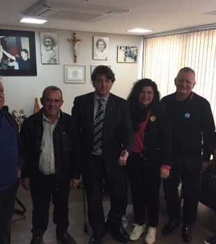 Visita do Prefeito José Reinoldo e a Presidente da Câmara de Vereadores Clarice Nunes de Santa Maria do Oeste.