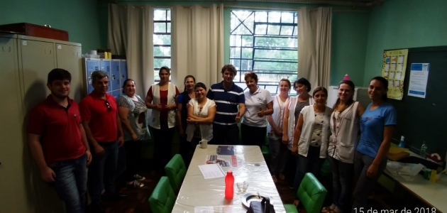 Anibelli Neto visita Escola Municipal Eugênio de Almeida do bairro de Fluviópolis em São Mateus do Sul.