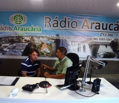 Visita a Rádio Araucária em Mangueirinha