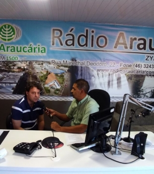 Visita a Rádio Araucária em Mangueirinha