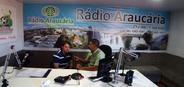 Visita a Rádio Araucária em Mangueirinha
