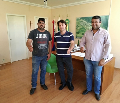 Visita ao amigo prefeito Luciano Dias de Honório Serpa.