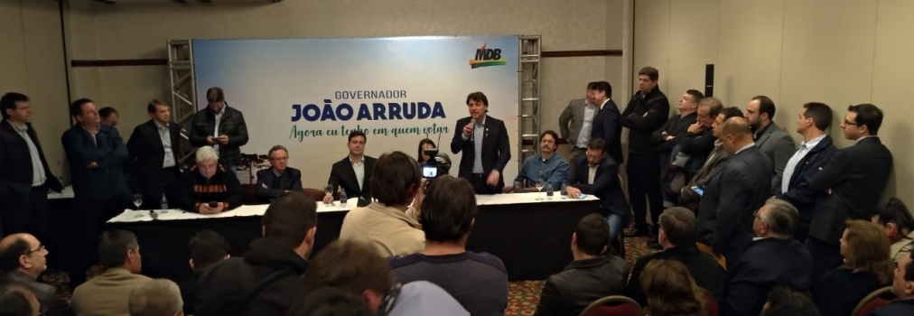 João Arruda é o candidato do MDB ao Governo do Estado. 