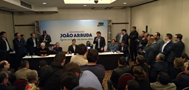 João Arruda é o candidato do MDB ao Governo do Estado. 