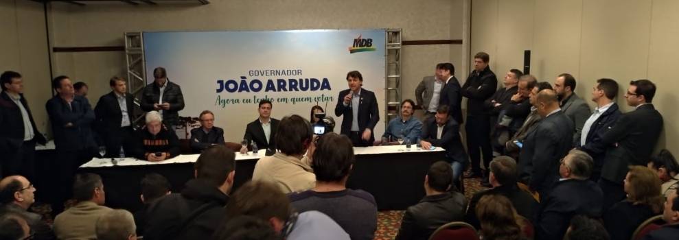 João Arruda é o candidato do MDB ao Governo do Estado. 