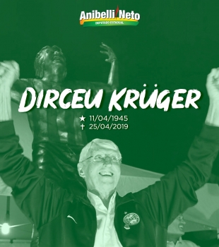 Anibelli Neto lamenta o falecimento de Krüger.