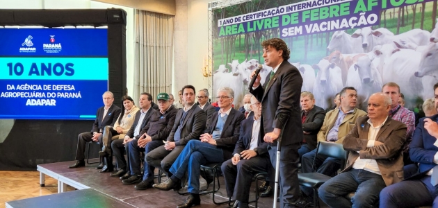Anibelli Neto celebra o primeiro ano do Paraná como área livre de febre aftosa sem vacinação