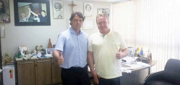 Anibelli Neto recebe a visita do amigo João Cioneck do município de Pitanga.