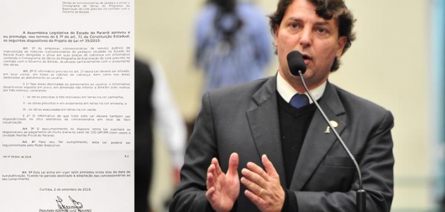 Assembleia promulga lei e concessionárias de pedágio são obrigadas a divulgar cronograma de obras