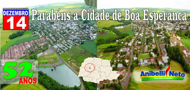 Parabéns Boa Esperança